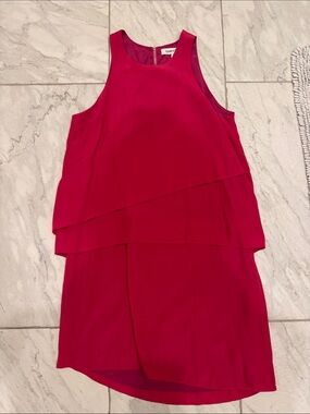 Elizabeth and James Fuchsia Layered Mini Dress